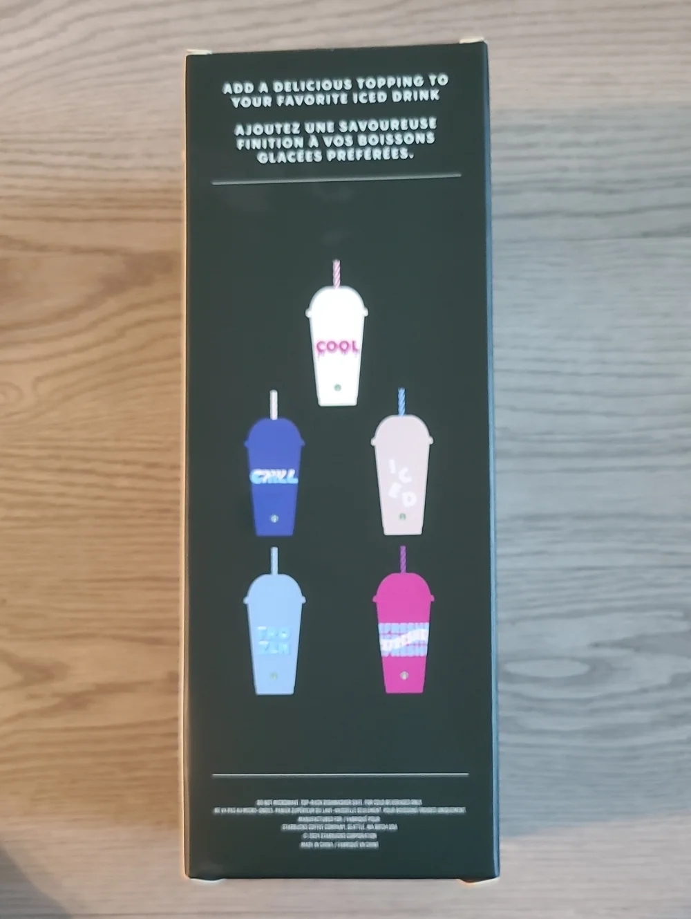 ✨ NIB Starbucks Reusable Cold Cups Set (5-Pack, 24 oz) – Multicolor Fresh Theme